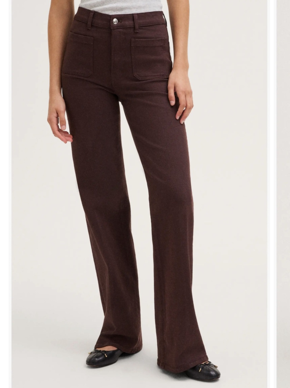 NWT🌷Madewell The Emmy Wide Leg Pants in “Dark Carob”